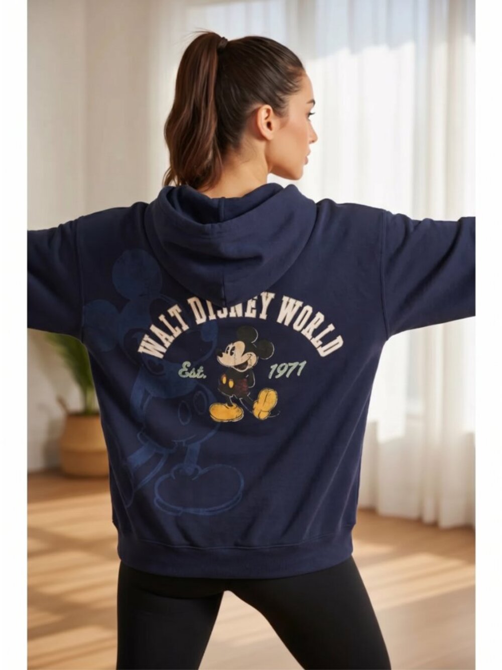 DISNEY  BLUE ZIPPERED  HOODIE (medium)